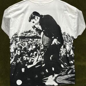 Vintage 1990s RARE Elvis Presley All Over Print T-Shirt XXL - Modern 2XL